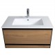 600mm Plywood Wall Hung Vanity With Ceramic Basin